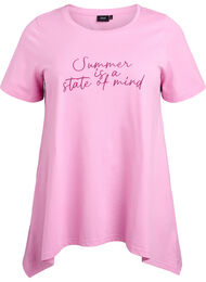T-skjorte med rund hals og A-linje form, Rosa