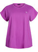 Ensfarget trenings-T-skjorte, Lilla, Packshot image number 0