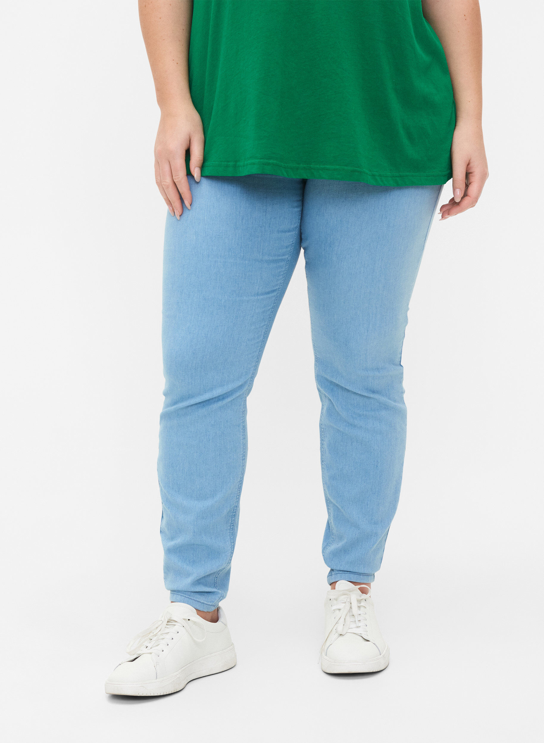 Zizzi Jeggings med lommer, Light blue, Model image number 2