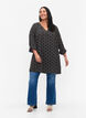 A-formet tunika med trykk, Blue Beige AOP, Model image number 2
