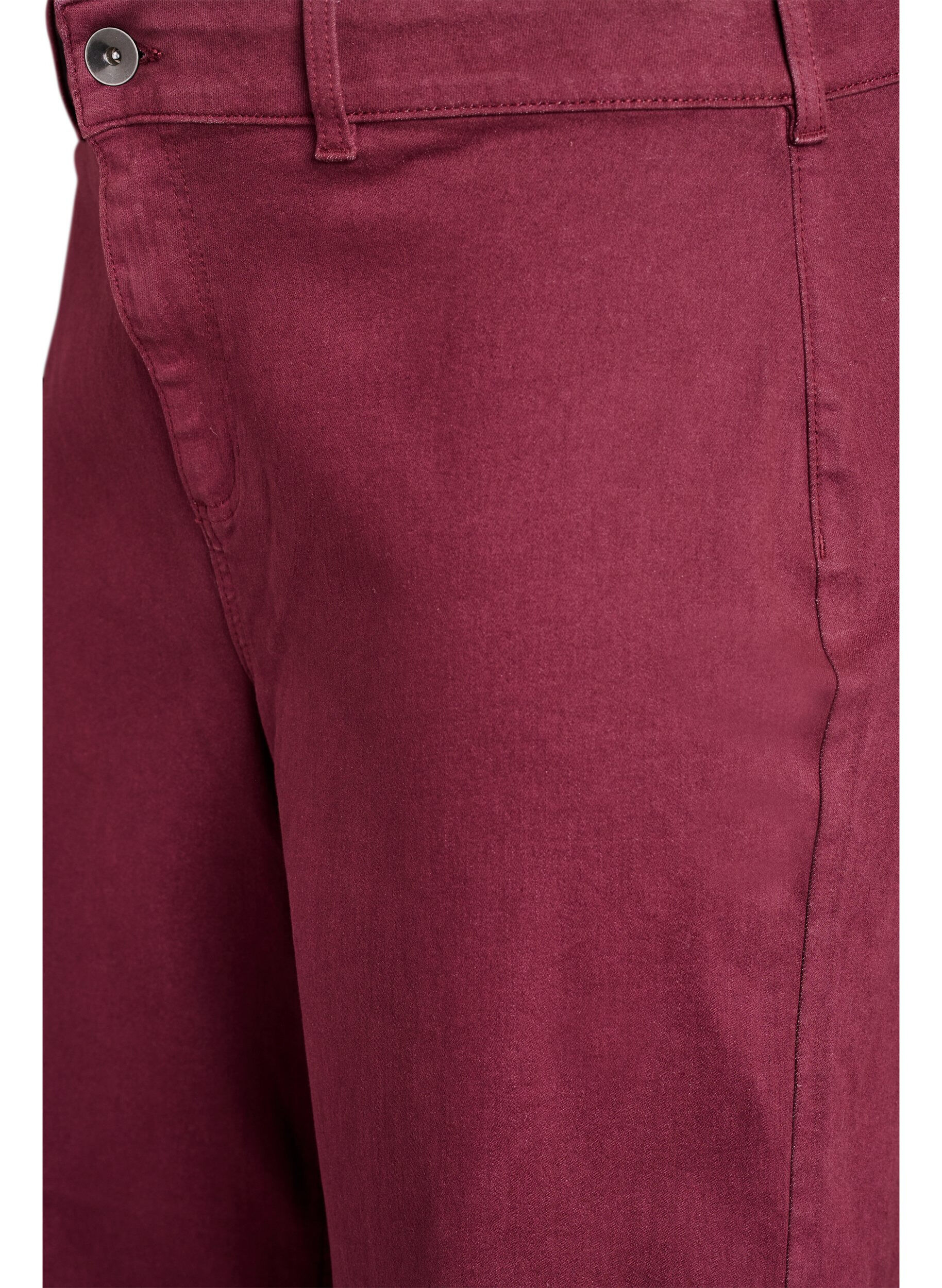 Zizzi FLASH - Jeans med vide ben, R&oslash;d, Packshot image number 2