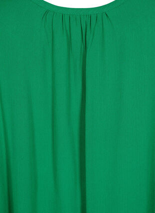 Ensfarget kjole i viskose med stropper, Jolly Green, Packshot image number 2