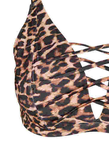 Leopardmønstrete bikinioverdel med stringdetaljer, Autentic Leopard, Packshot image number 2