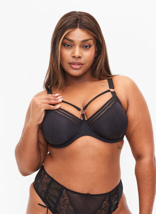 Full cover BH med stringdetaljer, Black, Model image number 0