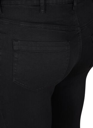 Zizzi Super slim Amy jeans med høyt liv, Black, Packshot image number 3