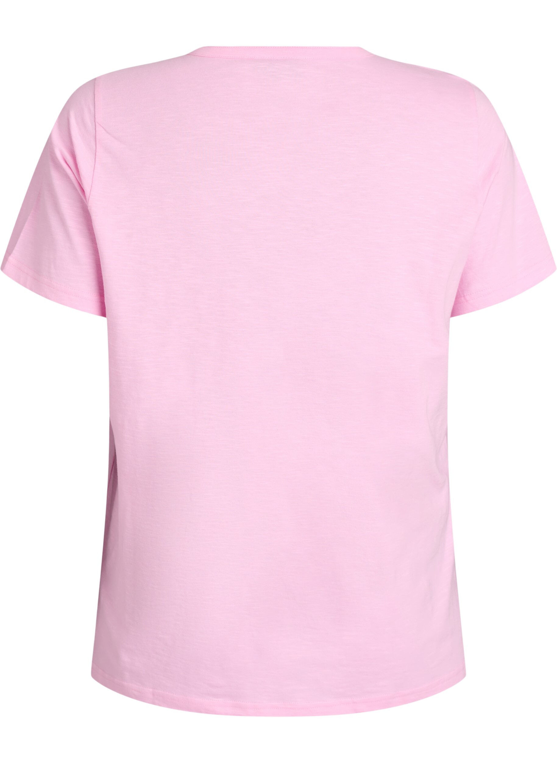 ZizziT-skjorte med knappdetalj, Rosa, Packshot image number 1