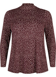 FLASH - Bluse med lange ermer og turtleneck, Mørk Bordeaux