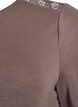 Kortermet bluse med knappestolpe, Brun, Packshot image number 2