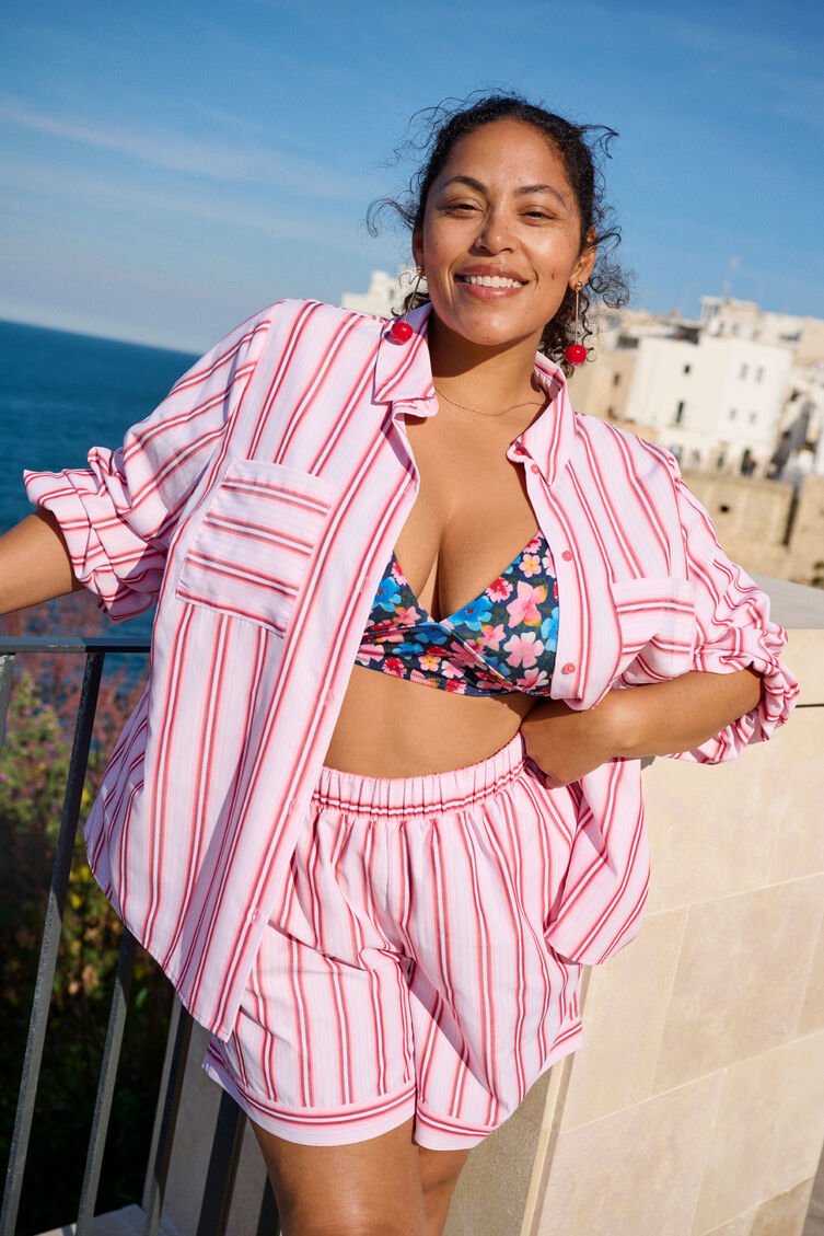 Rosa stripete sett, , Model