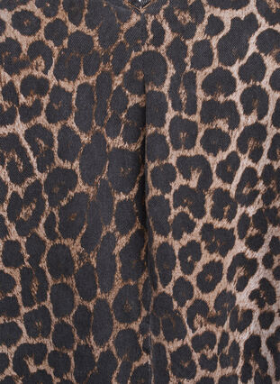 Zizzi Spencerkjole med lommer og leopardmønster, Brun, Packshot image number 2