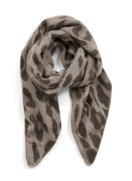 Skjerf med mønster, Grey/Brown Leo