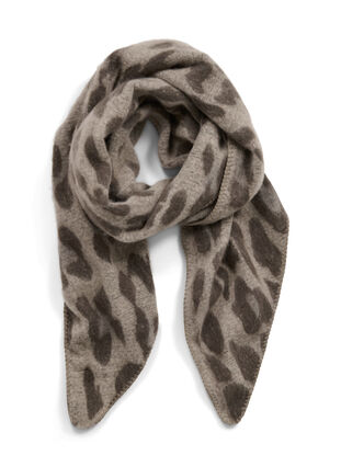 Skjerf med mønster, Grey/Brown Leo, Packshot image number 0