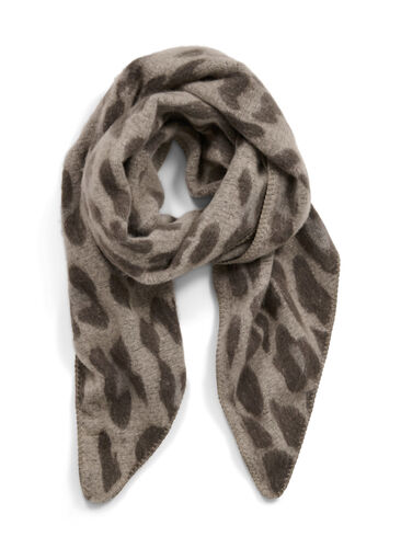 Skjerf med mønster, Grey/Brown Leo, Packshot image number 0