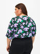 Bluse i viskose med knapper, Black Small Flower, Model image number 1