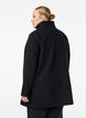 Kort k&aring;pe med A-linjesnitt, Svart, Model image number 2