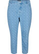 Mille mom fit jeans med mønster, Light blue denim, Packshot image number 0