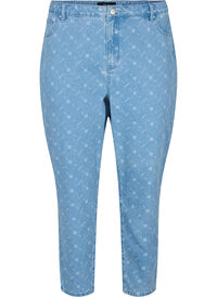 Mille mom fit jeans med mønster