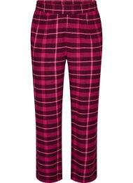Rutete bomulls pyjamasbukser, R&oslash;d