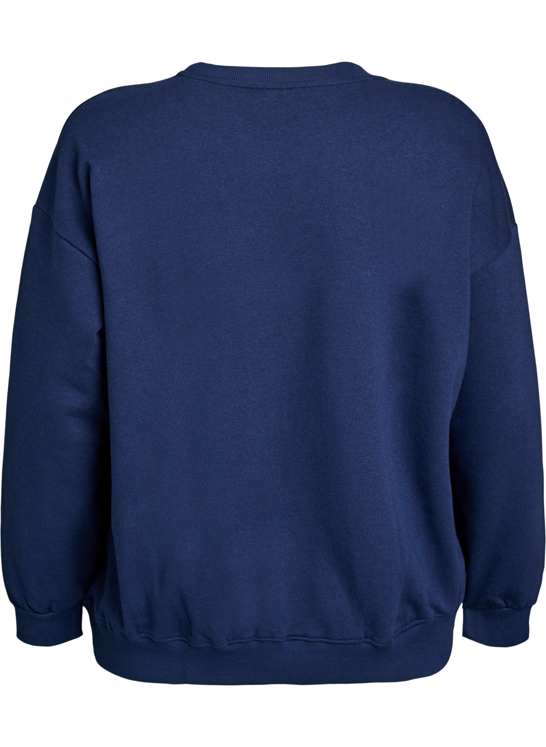 ZizziGenser med teksttrykk, Bl&aring;, Packshot image number 1