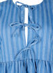 Kortermet denimbluse med stripemønster, Blå, Packshot image number 2