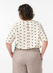 Viskose bluse med flekker og 1/2 ermer, Vanilje, Model image number 2