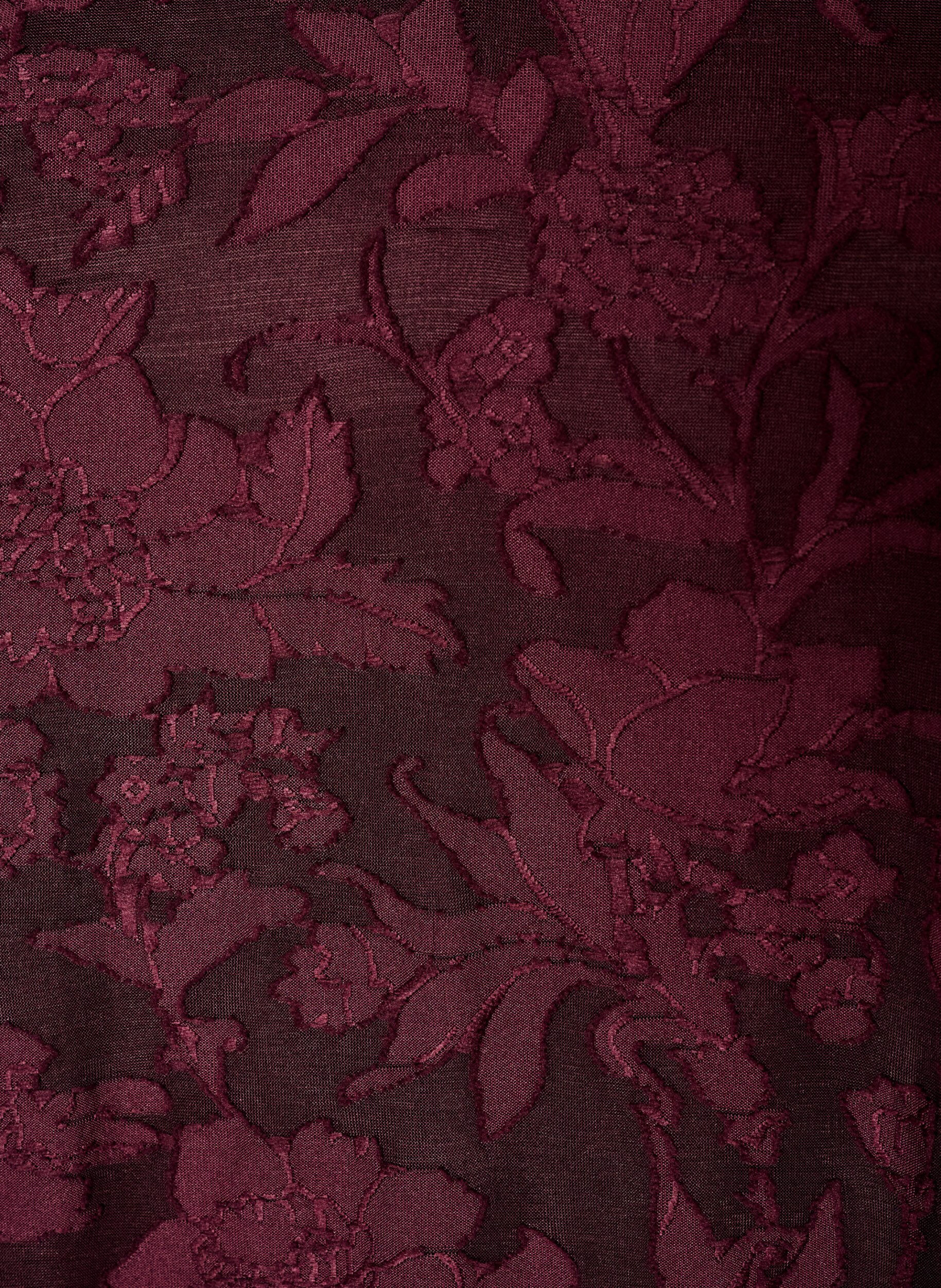 ZizziKjole med blomstertekstur og volangkant, R&oslash;d, Packshot image number 2