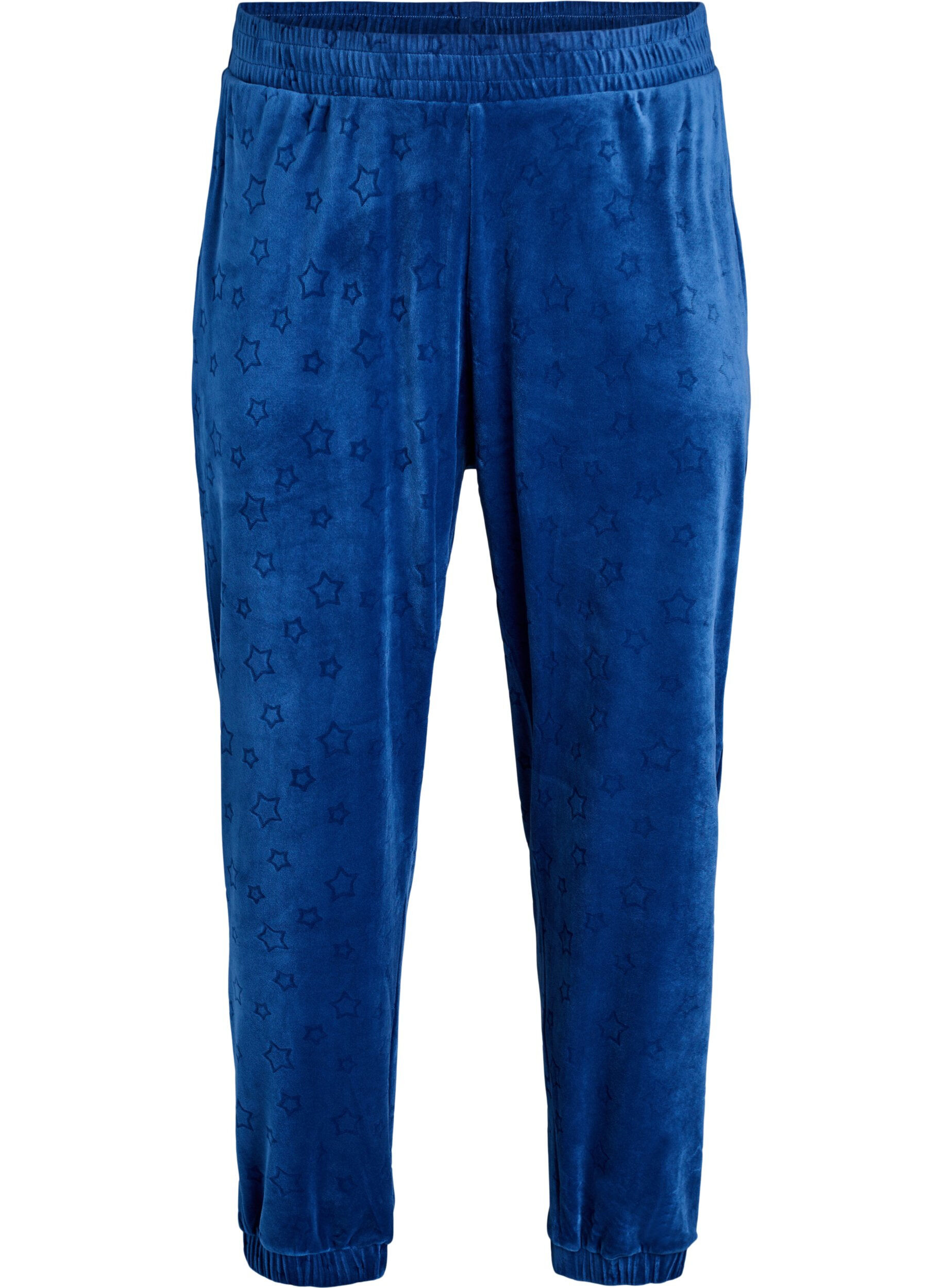 Velurbukser med preget m&oslash;nster