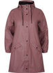 Regnjakke med hette og knappelukking, Rose Taupe, Packshot image number 0