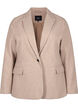 Melert blazer med splitt, Pumice Stone Mel., Packshot image number 0