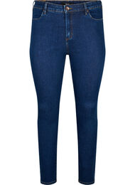Amy jeans med høy midje og supersmal passform, Dark blue