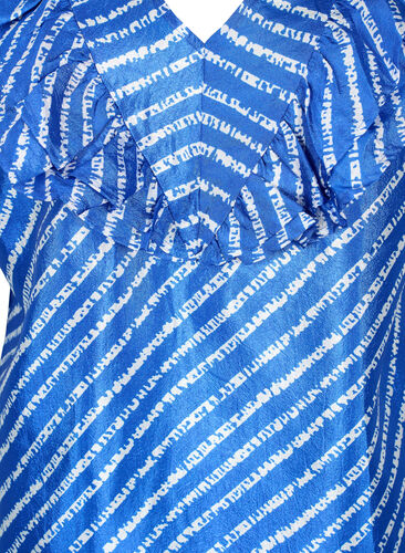 Stripet tunika med franser, S.T.W./White Stripes, Packshot image number 2