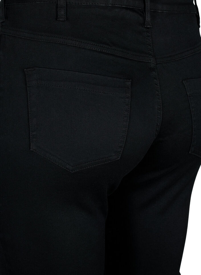 Slim fit Emily jeans med normal midje, Svart, Packshot image number 3