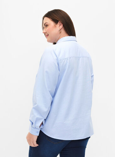 Langermet bomullsskjorte, Serenity, Model image number 1