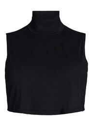 Cropped jersey-topp med høy hals, Black