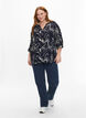 Bluse med trykk og 3/4-ermer, N. Blazer Swirl AOP, Model image number 2