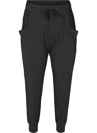 Løse bukser med lommer, Dark Grey Melange, Packshot image number 0