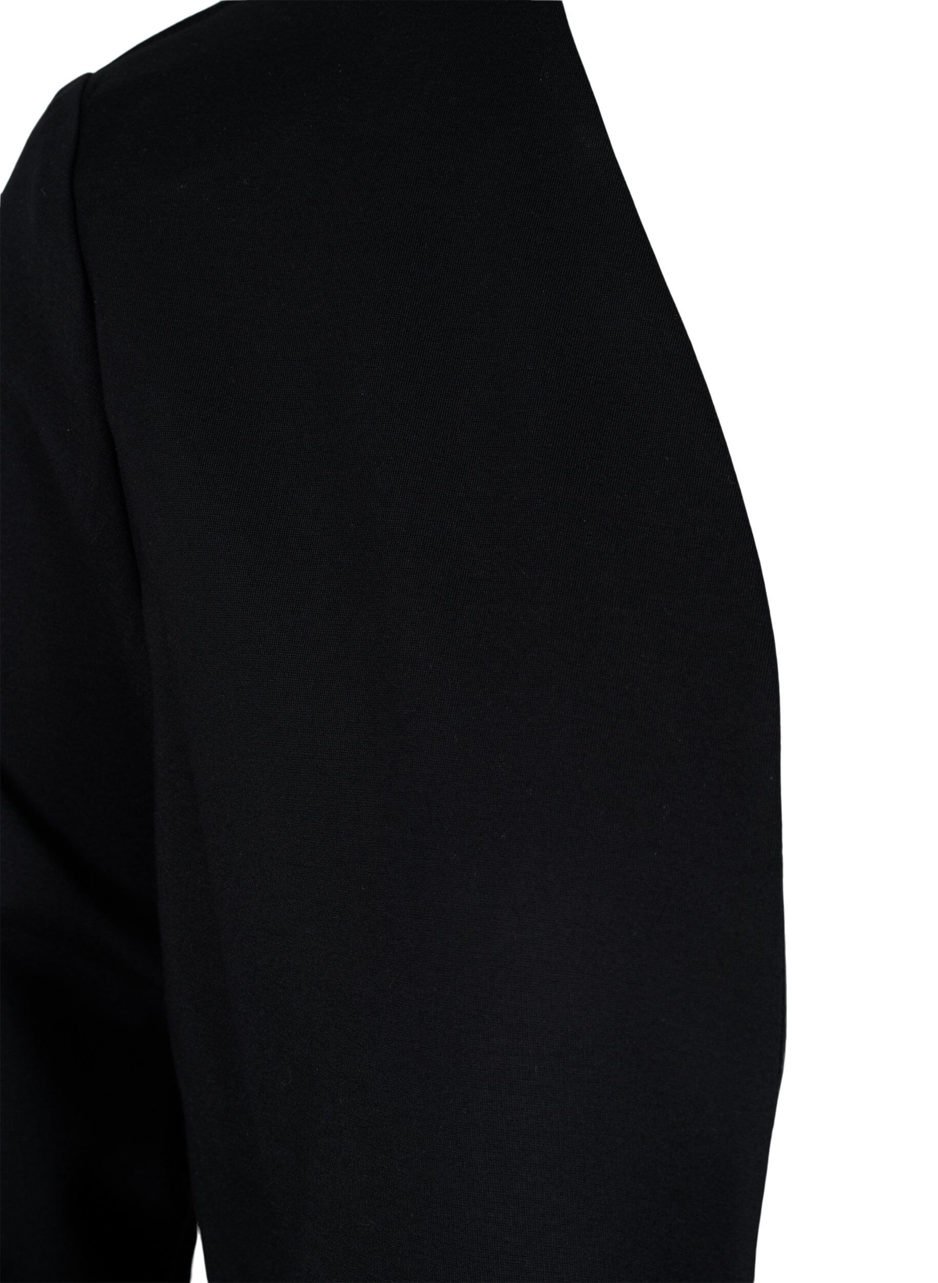 ZizziEnsfarget kort &aring;pen blazer, Black, Packshot image number 2