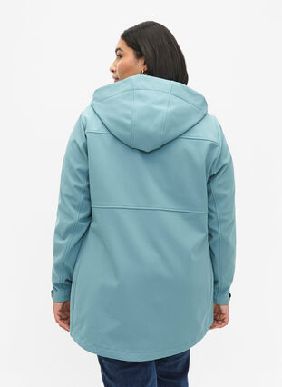 Kort softshell-jakke med lommer, Arctic, Model image number 1