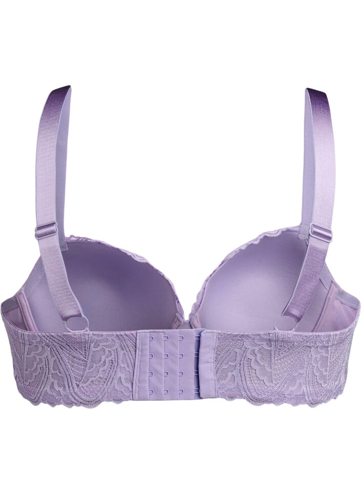 Formstøpt blonde-BH med bøyle, Lilla, Packshot image number 1