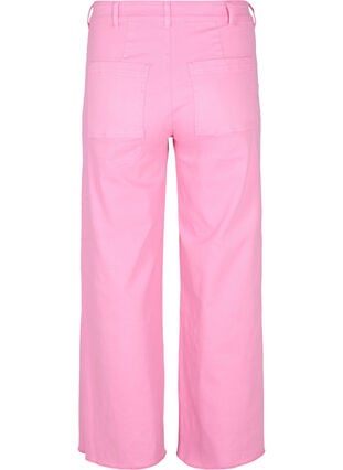 Flared jeans med høyt liv, Pink, Packshot image number 1