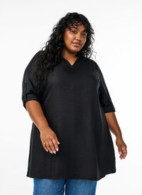 Tunika med rund hals, Svart Tunika med rund hals, Svart, Model