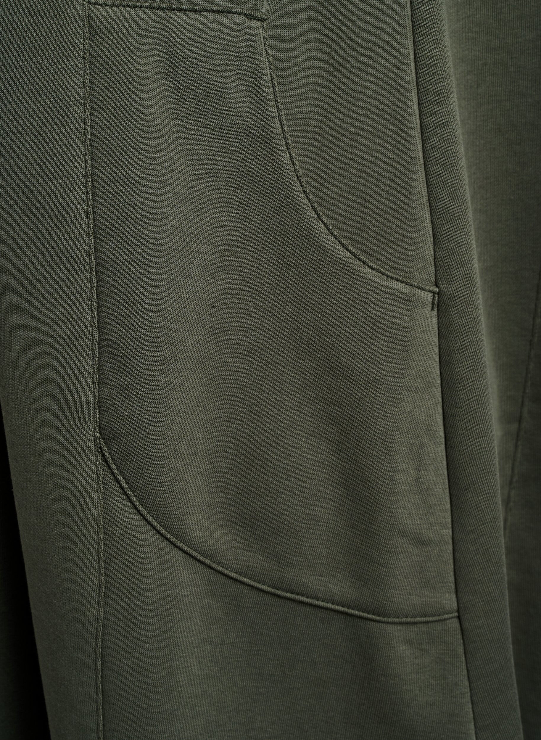 Zizzi Jerseykjole med korte ermer og lommer, Gr&oslash;nn, Packshot image number 3