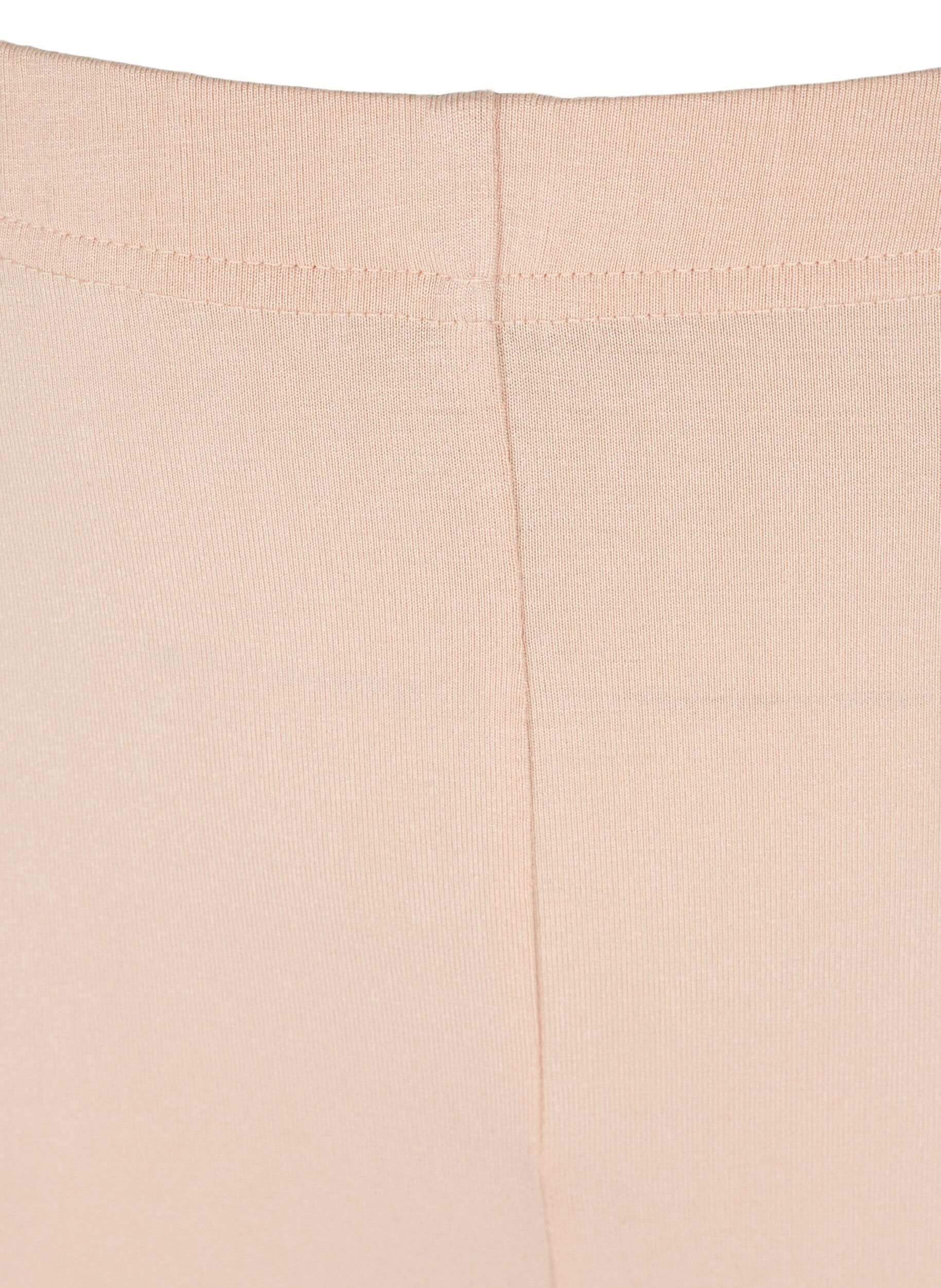 Zizzi Ensfargede standard sykkelshorts, Beige, Packshot image number 2