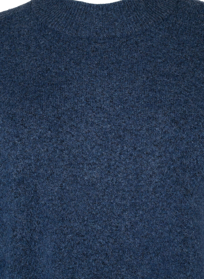 Lang strikket bluse med lange ermer, Bering Sea Mel., Packshot image number 2