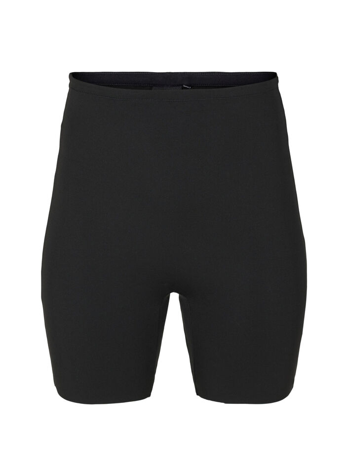 Light shapewear shorts med høyt liv, Black, Packshot