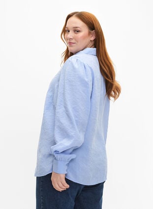 Langermet skjorte i Tencel ™ Modal, Serenity, Model image number 1