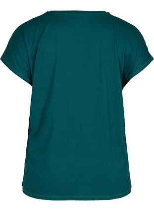 Zizzi Ensfarget t-skjorte til trening, Grønn, Packshot image number 1