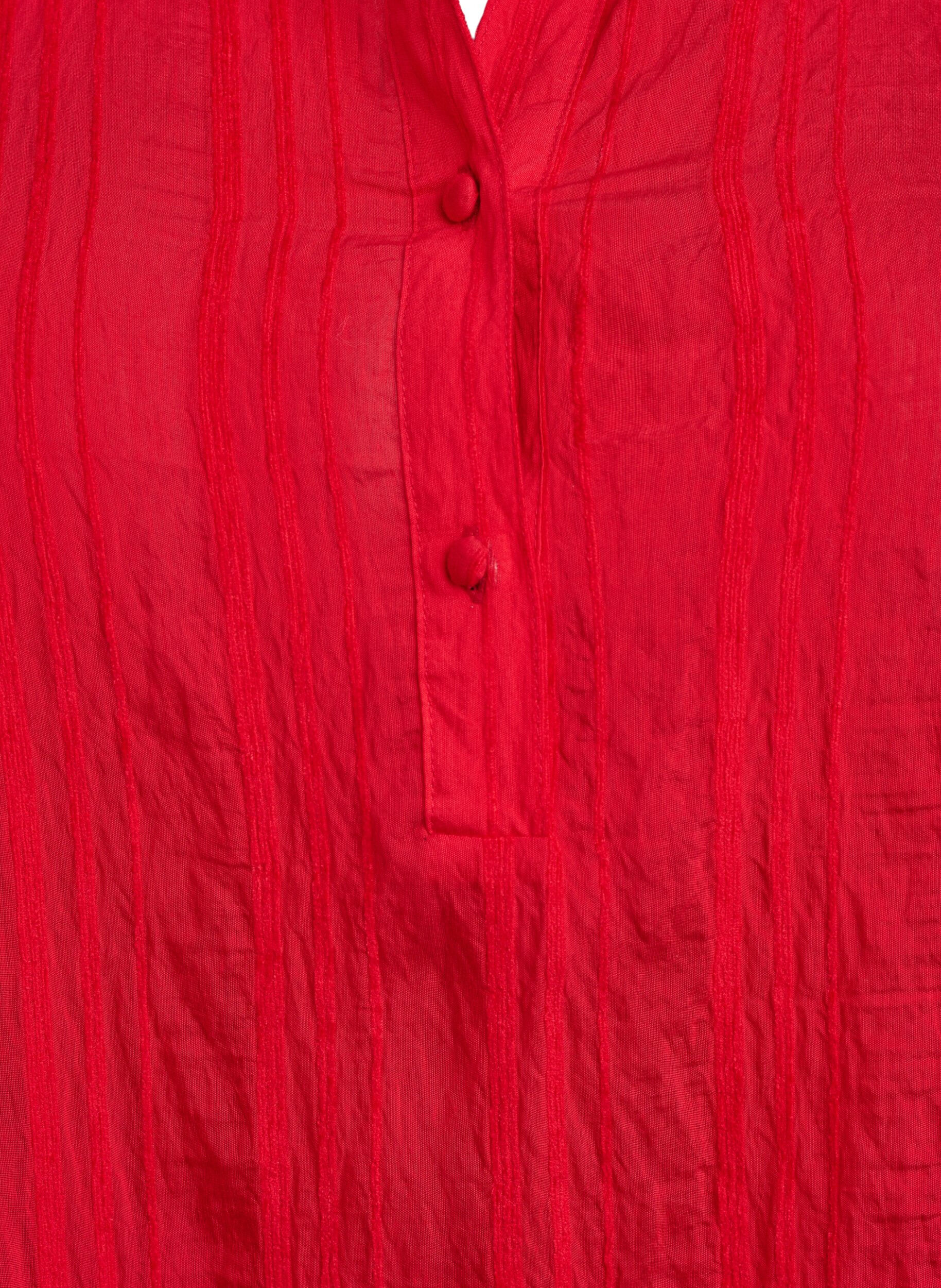 Zizzi Strandkaftan med krage og knappelukking, R&oslash;d, Packshot image number 2