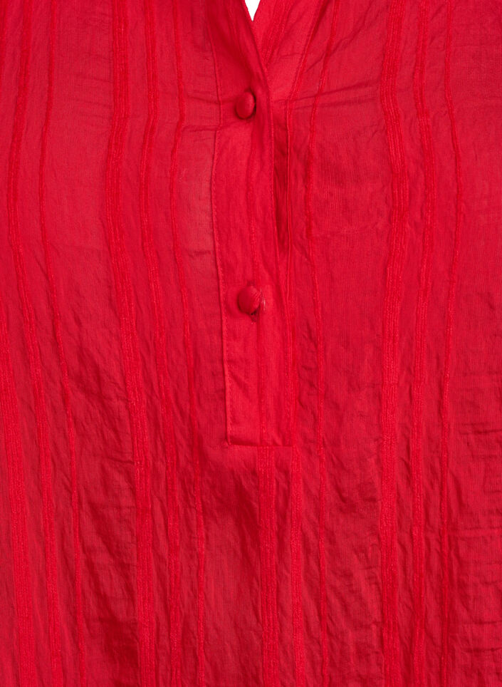 Strandkaftan med krage og knappelukking, True Red , Packshot