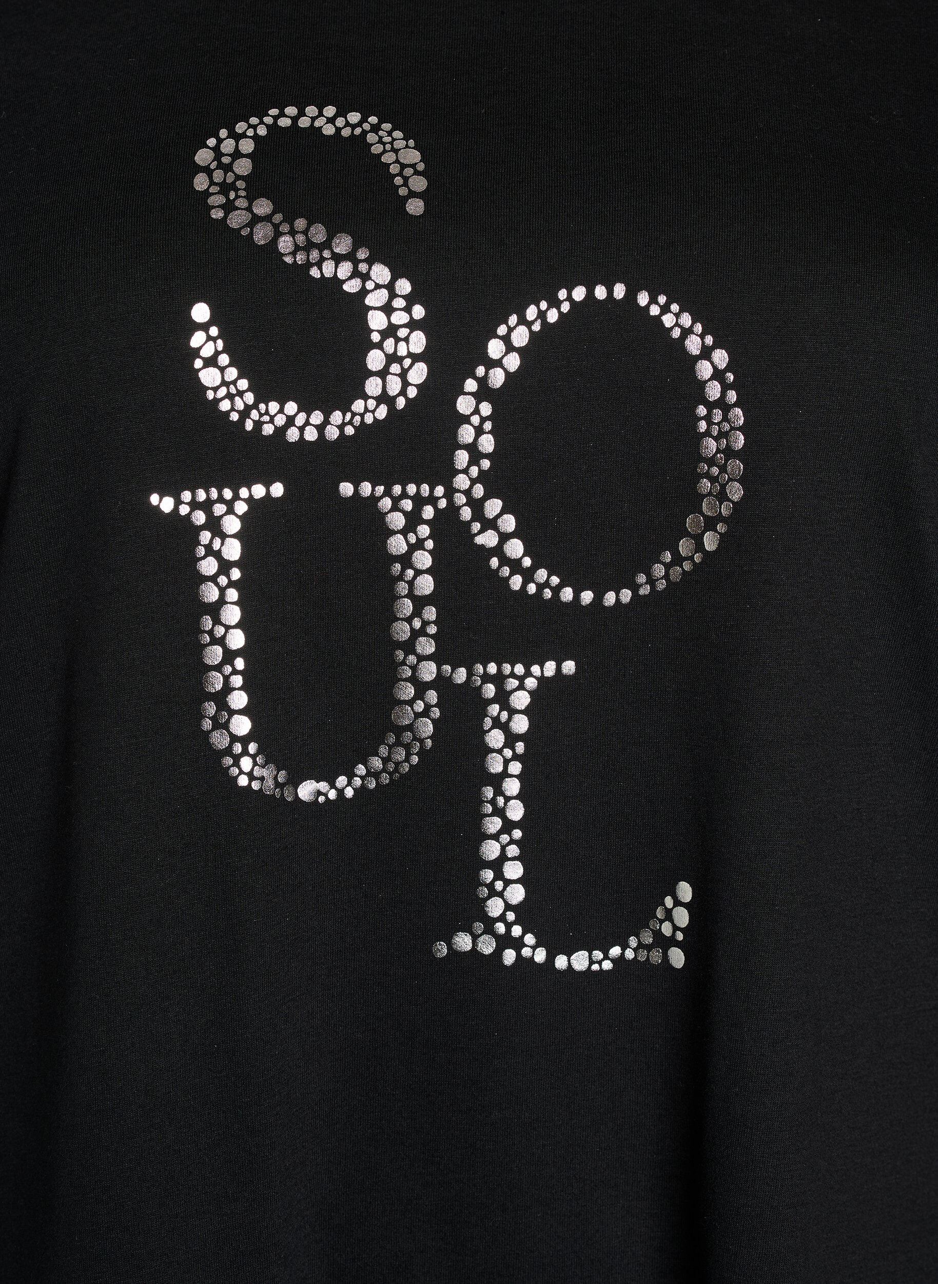 ZizziT-skjorte med trykk, Svart, Packshot image number 2